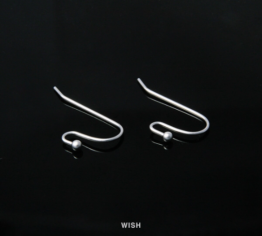 Ball Hook Earrings in Matte Rhodium, Ball Hook Earrings / FMRH-007-E (10 pcs)