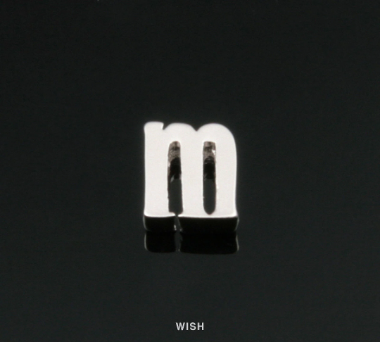 Lower Case Letter "m" in Matte Gold, Small Letter "m" / MMG-002-B (m)