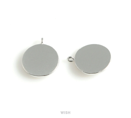 Starfish Disc in Matt Rhodium, Starfish in Coin Charm / MMRH-463-P