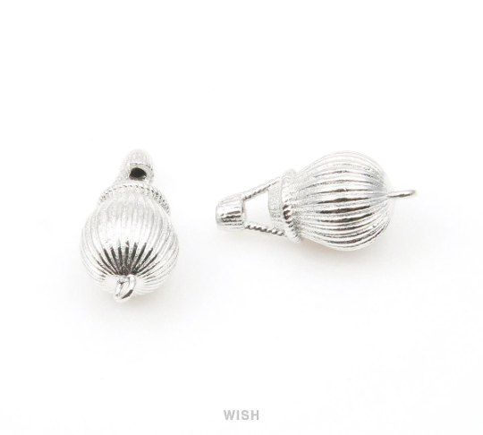 Hot Air Balloon Pendants in Matte Rhodium, Air Balloon / MMRH-024-P