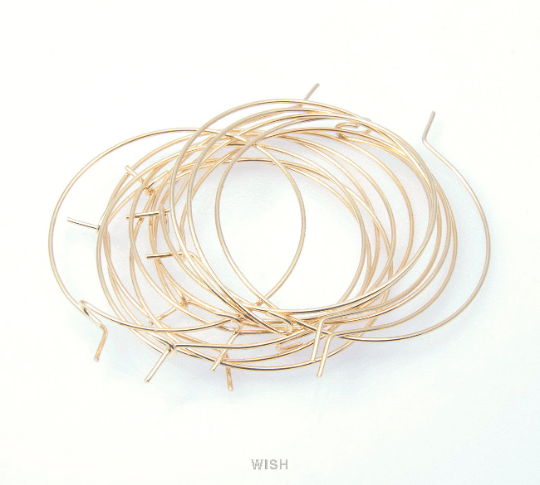 Hoop Earrings in Gold, Hoop Earrings / FG-010-E (10 pcs)