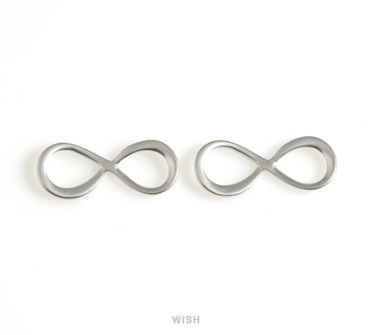 Infinity Pendants in Matte Rhodium, Infinity Circle Charm /MMRH-640-P