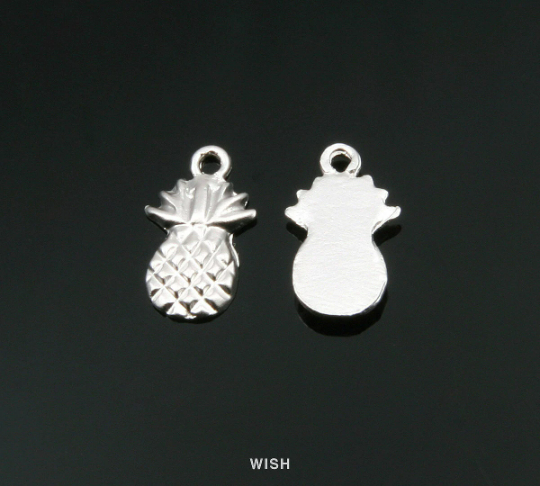 Pineapple Pendant in Matte Rhodium, Pineapple Charm/ MMRH-234-P