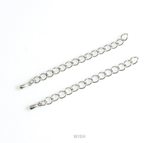 Extender Chains for Necklace or Bracelet in Gold, Removable Extender / FG-028-C (10 pcs)