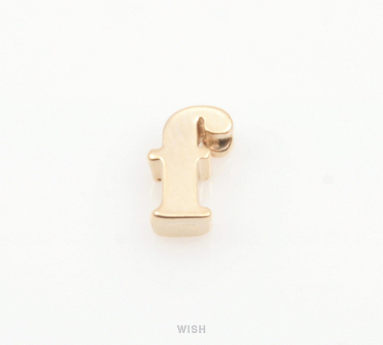Lower Case Letter "f" in Matte Rhodium, Small Letter "f" / MMRH-002-B (f)