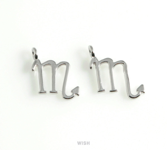 Scorpio Zodiac Sign Pendants in Gold, Zodiac Charm / MG-453-SC
