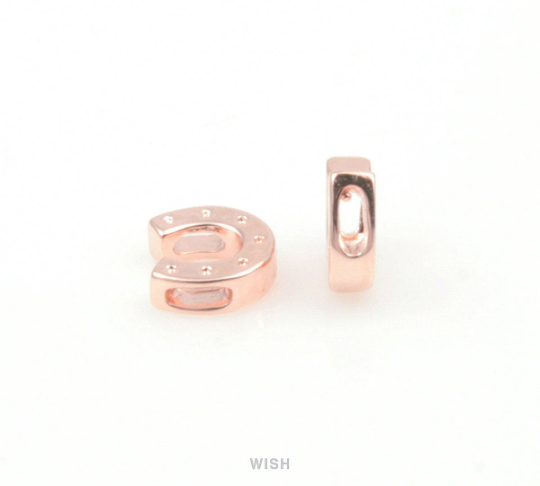 Horseshoe Pendants in Rose Gold, Horseshoe Beads / MRG-066-B