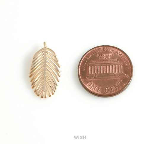 Banana Leaf Pendants in Matte Gold, Banana Leaf Charm / MMG-434-P