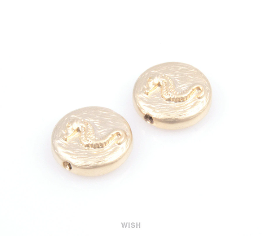 Sea Horse Beads Pendants in Matte Gold, Sea Horse Beads / MMG-064-B