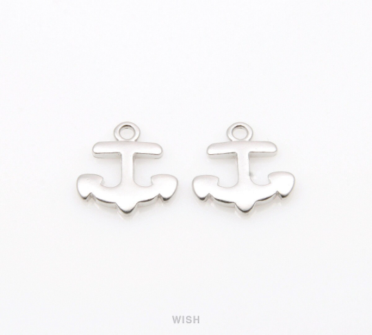 Dainty Anchor Pendant in Matte Gold, Anchor Charm / MMG-277-P