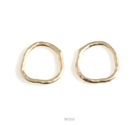 Hammered Circle Pendants in Matte Rhodium, Hammered Circle Charm / MMRH-572-P