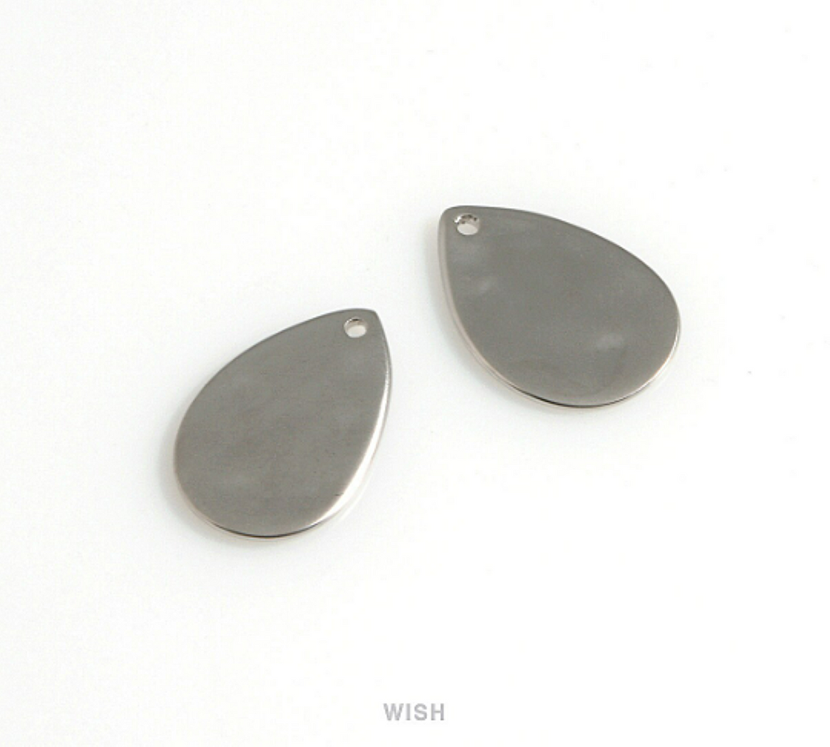 Small Hammered Drop Charm in Matte Rose Gold, Hammered Teardrop Pendants / MMRG-631-P