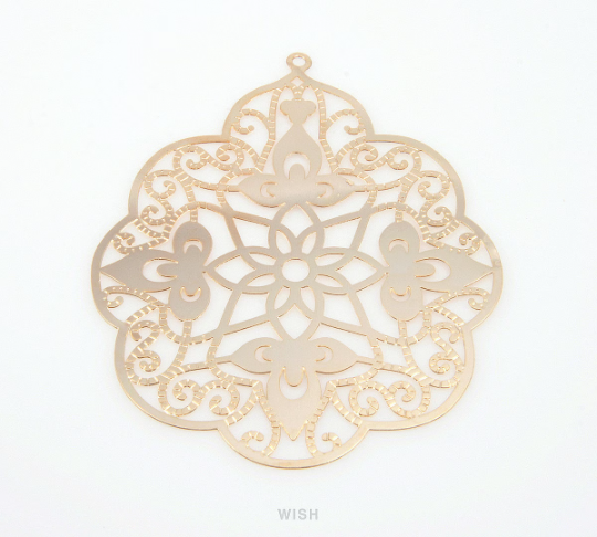 Gothic Theme Pendants in Rhodium, Gothic Charm / MRH-150-P