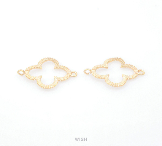 Clover Connectors in Matte Gold, Clover Charms / MMG-121-C