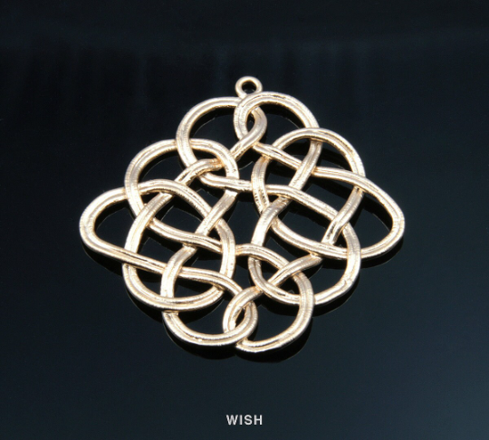 Celtic Line Pendants in Matte Gold, Celtic Charm / MMG-153-P