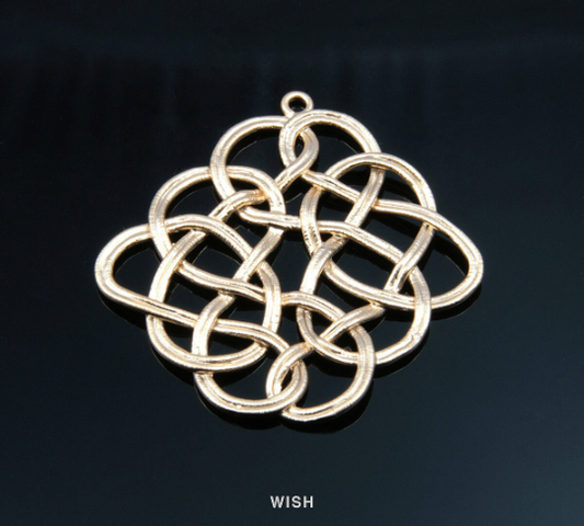 Celtic Line Pendants in Matte Gold, Celtic Charm / MMG-153-P