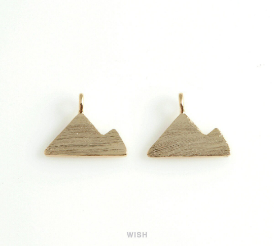 Mountain Pendant in Matt Rhodium, Mountain Charm /MMRH-439-P