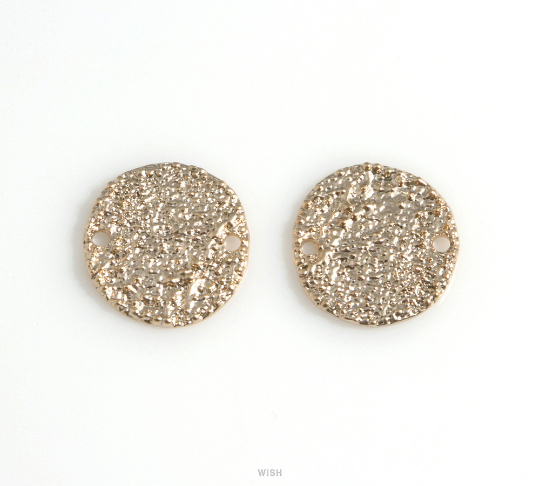 Rough Disc Pendant in Matte Rhodium, Rough Surface Coin / MMRH-615-P