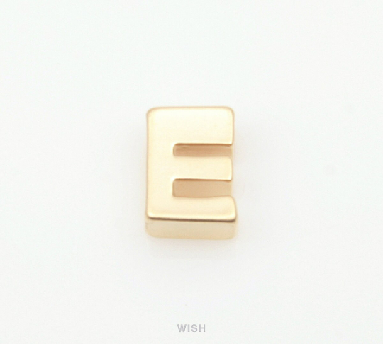 Upper Case Letter "E" in Matte Rhodium, Capital Letter "E"/ MMRH-001-B (E)