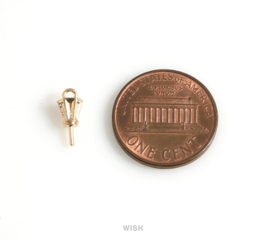 Streetlight Pendants in Matte Gold, Streetlamp Charm / MMG-535-P