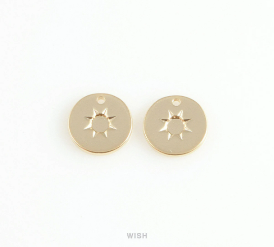 Sun Disc Pendants in Matte Rhodium, Sun Charm /MMRH-404-P