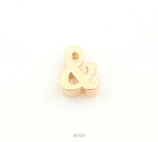 Ampersand Letter in Matte Rose Gold, Letter Charm / MMRG-001-B (&)