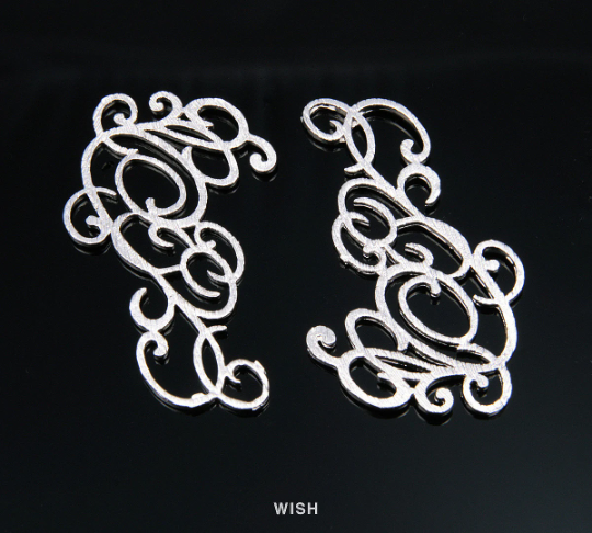 Geometric Pendants in Matte Rhodium, Geometric Charms / MMRH-129-P