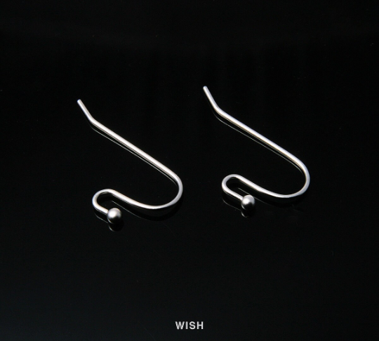 Ball Hook Earrings in Matte Rhodium, Ball Hook Earrings / FMRH-007-E (10 pcs)