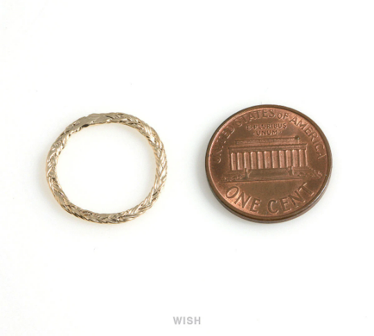 Rope Circle Pendants in Matte Gold, Straw Rope Circle Charms /MMG-577-P