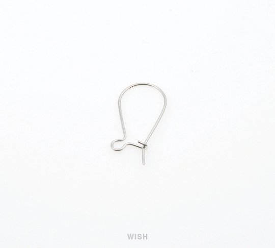 Small Kidney Hook in Gold, Kidney Hook Earrings / FG-018-E (10pcs)