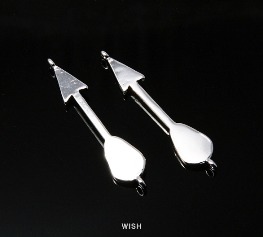 Arrows Connectors in Rhodium, Arrows Charm / MRH-147-C