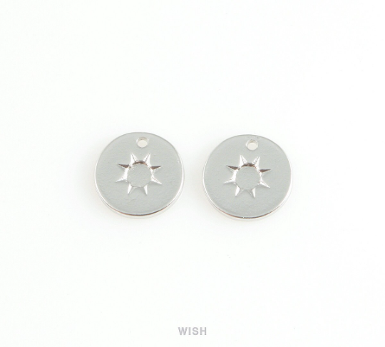 Sun Disc Pendants in Matte Gold, Sun Charm / MG-404-P