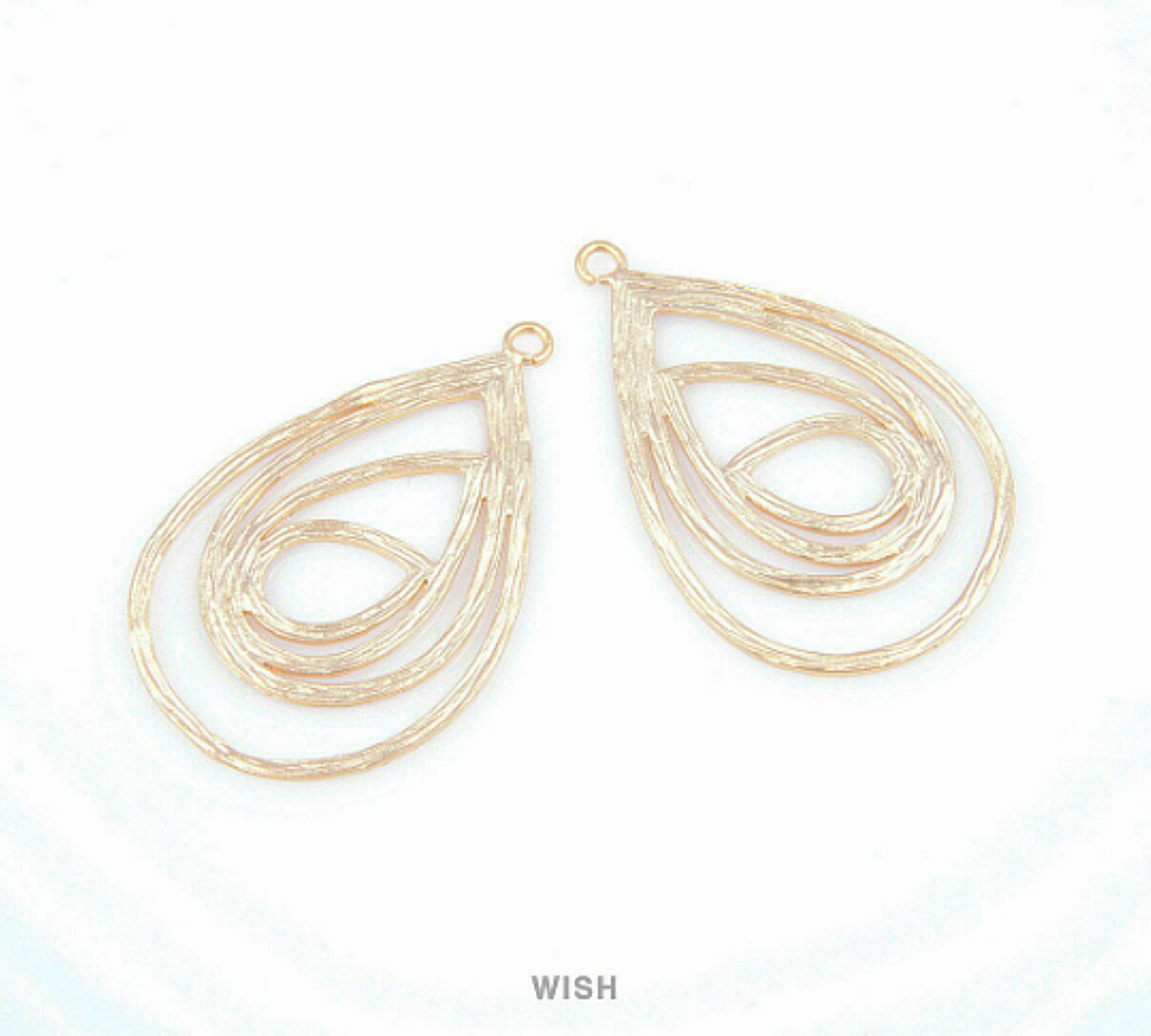 Teardrop in Teardrop Pendants in Matte Rhodium, Teardrop Charms / MMRH-036-P