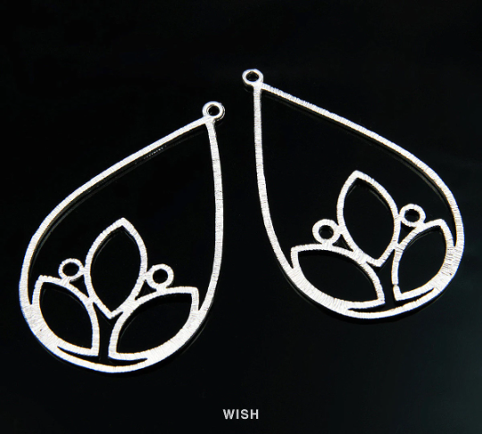 Marquise in Teardrop Pendants in Matte Gold, Marquise Charms / MMG-123-P