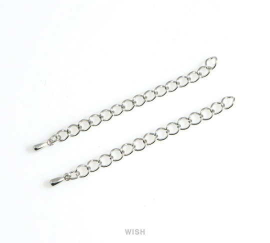 Extender Chains for Necklace or Bracelet in Rose Gold, Removable Extender / FRG-028-C (10 pcs)