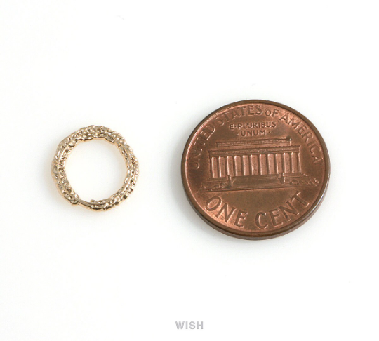 Rope Circle Pendants in Matte Gold, Straw Rope Circle Charms / MMG-578-P