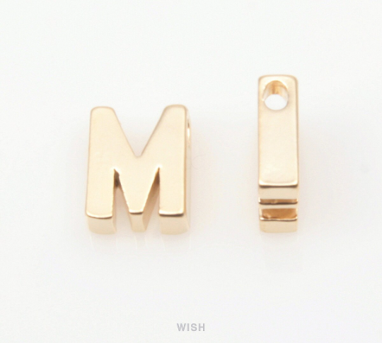 Upper Case Letter "M" in Matte Gold, Capital Letter "M" / MMG-001-B (M)