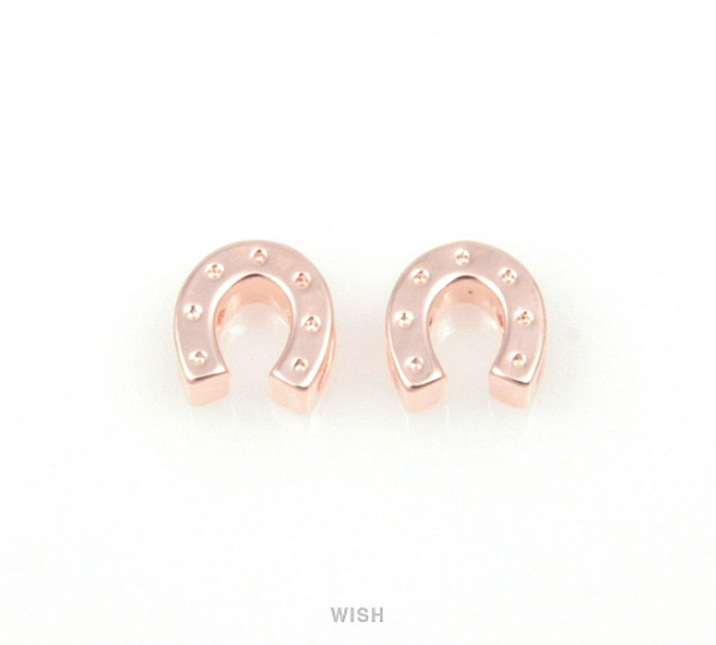 Horseshoe Charms in Shiny Gunmetal, Horseshoe Beads / MGM-066-B