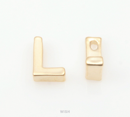 Upper Case Letter "L" in Matte Gold, Capital Letter "L" / MMG-001-B (L)