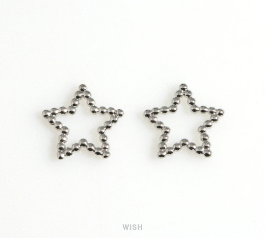 Open Star Pendants in Gold, Open Star Charms / MG-600-P
