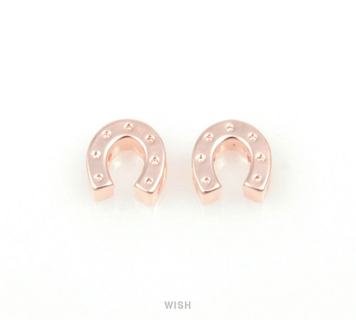 Horseshoe Pendants in Rhodium, Horseshoe Beads / MRH-066-B