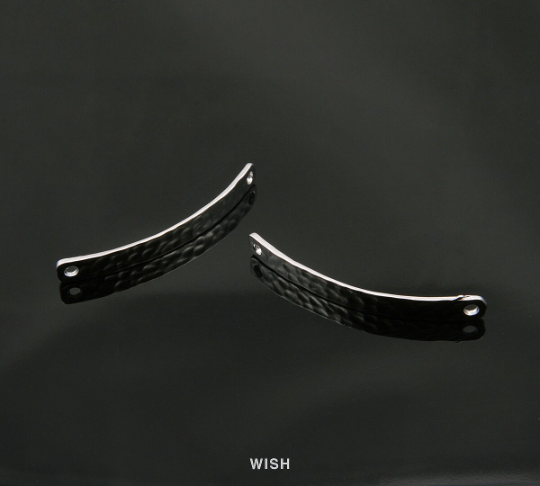 Hammered Bar Pendant in Matte Gold, Hammered Bar Charm / MMG-279-P