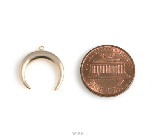 Horn Pendants in Rose Gold, Horn Charms / RG-602-P