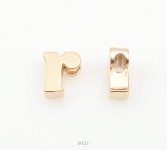 Lower Case Letter "r" in Matte Rhodium, Small Letter "r" / MMRH-002-B (r)