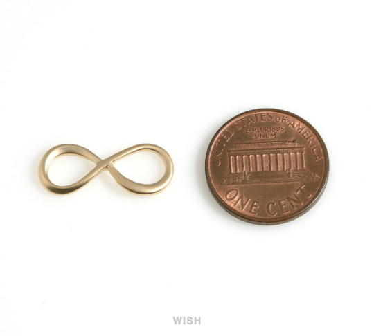 Infinity Pendants in Matte Gold, Infinity Circle Charm / MMG-640-P