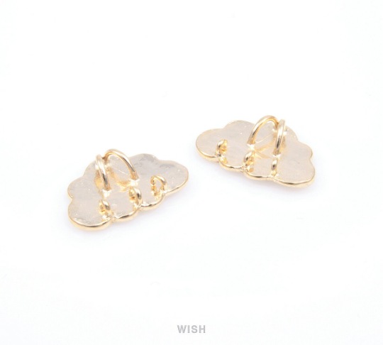 Cloud Pendants in Brush Gold, Cloud Charms / MBG-092-P