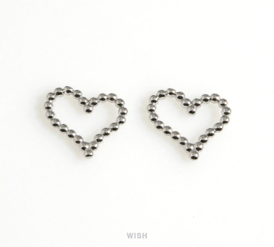 Open Heart Pendants in Gold, Open Heart Charms / Heart / MG-601-P