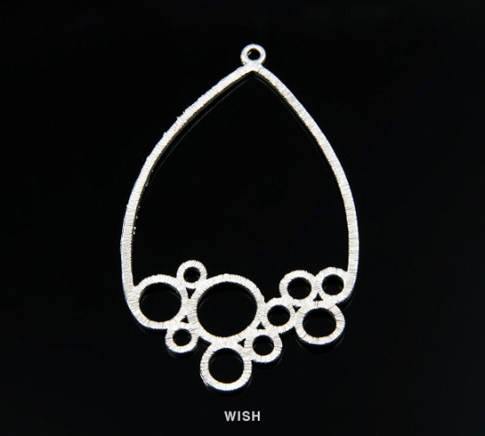 Bubbles in Teardrop Pendants in Matte Gold, Bubbles Charms / MMG-122-P