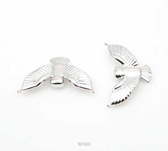 Owl Pendant in Rhodium, Gold Owl Charm / MRH-283-P