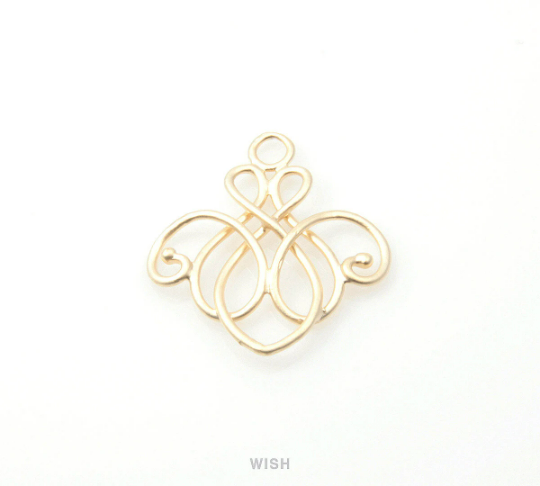 Chandelier Theme Pendants in Matte Gold, Chandelier Charms /MMG-176-P